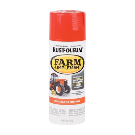 Specialty 12 oz Farm & Implement Husqvarna Orange Spray Paint Pack of 6, 6PK SP6433
